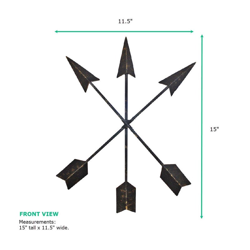 Wallcharmers Large 3-Set Arrow Wall Decor | Rustic 15" Cast Iron Metal Arrows Bound with Wire by Wallcharmers - Image 5